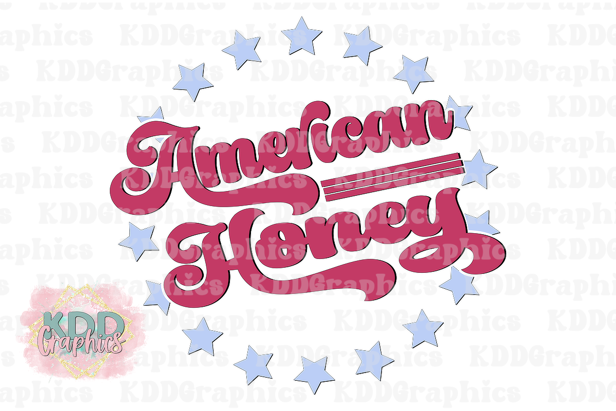 American Honey - Retro 4th of July PNG