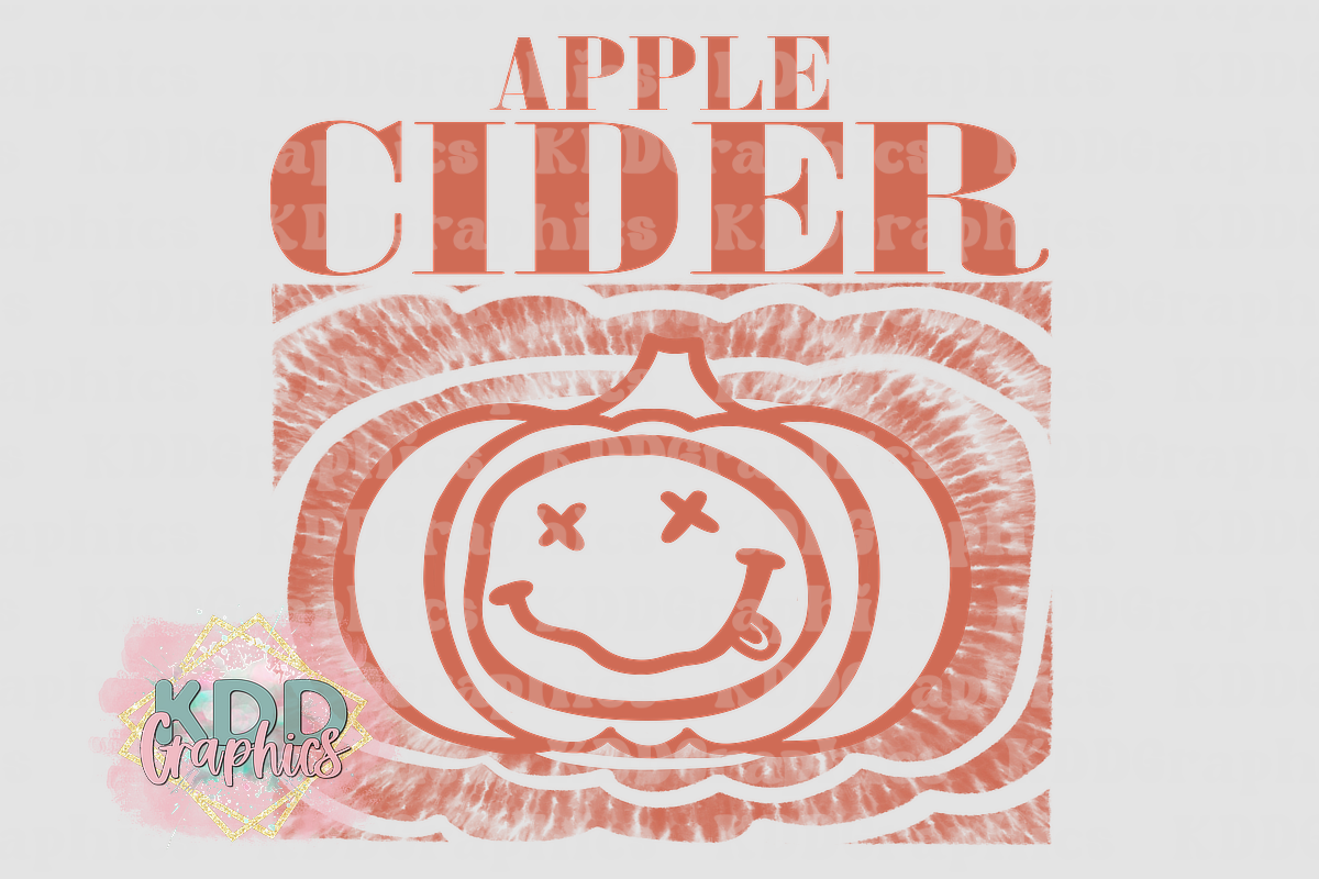 Apple Cider Nirvana Smiley Face Pumpkin - Fall PNG