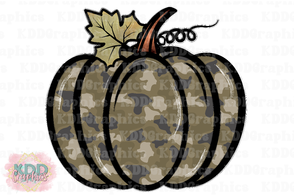 Brown Duck Camo Pumpkin - Fall PNG