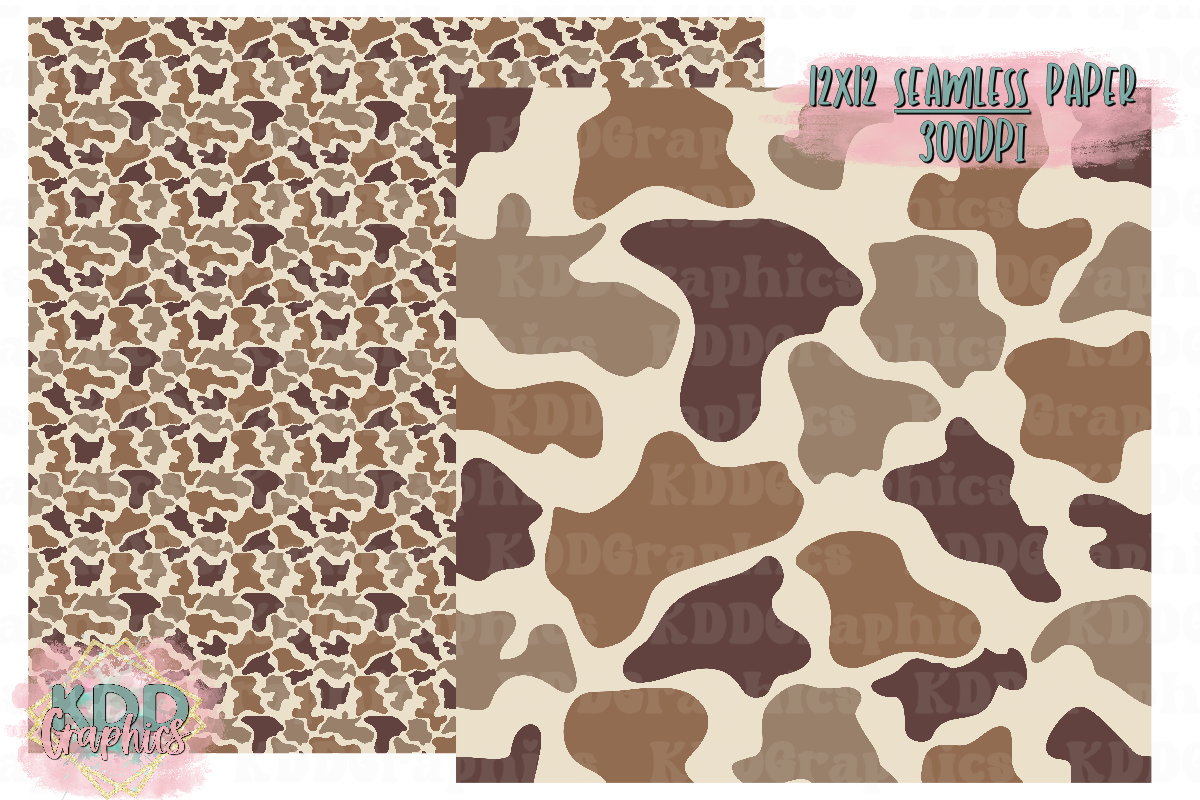 Browns Duck Camo SEAMLESS Paper