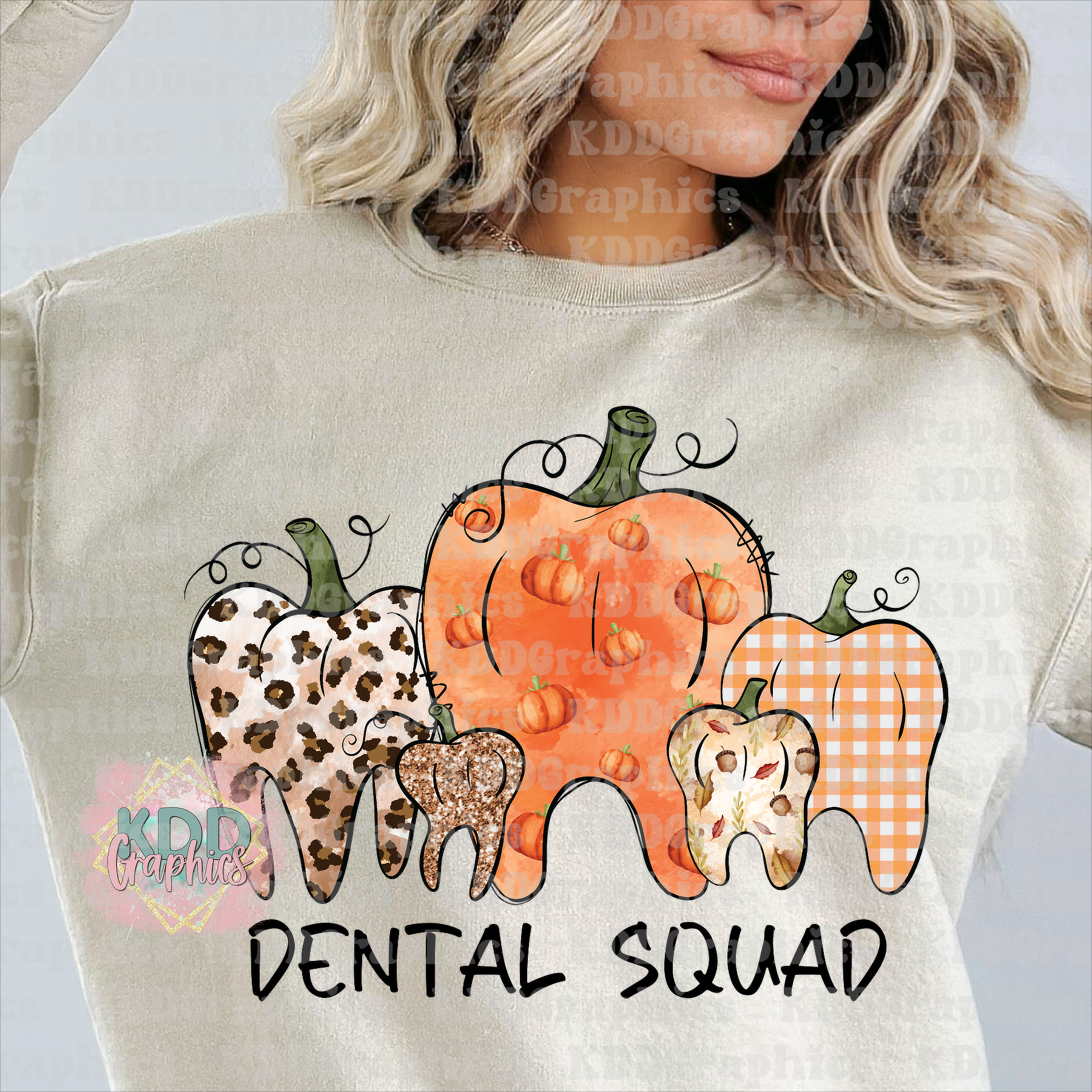 Dental Squad - Fall Halloween Teeth - Dentist Dental Hygienist - PNG
