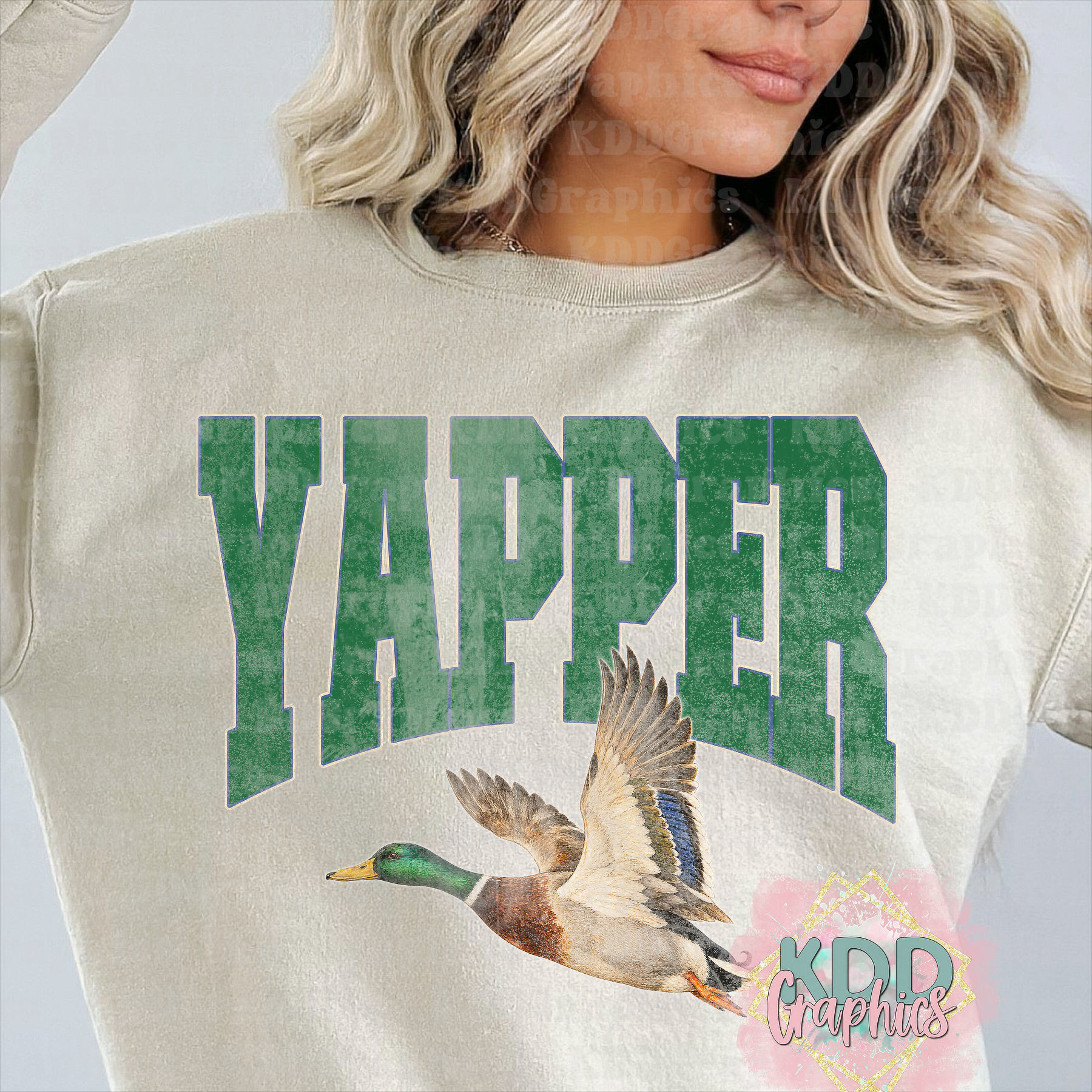Distressed Yapper - Mallard Duck PNG