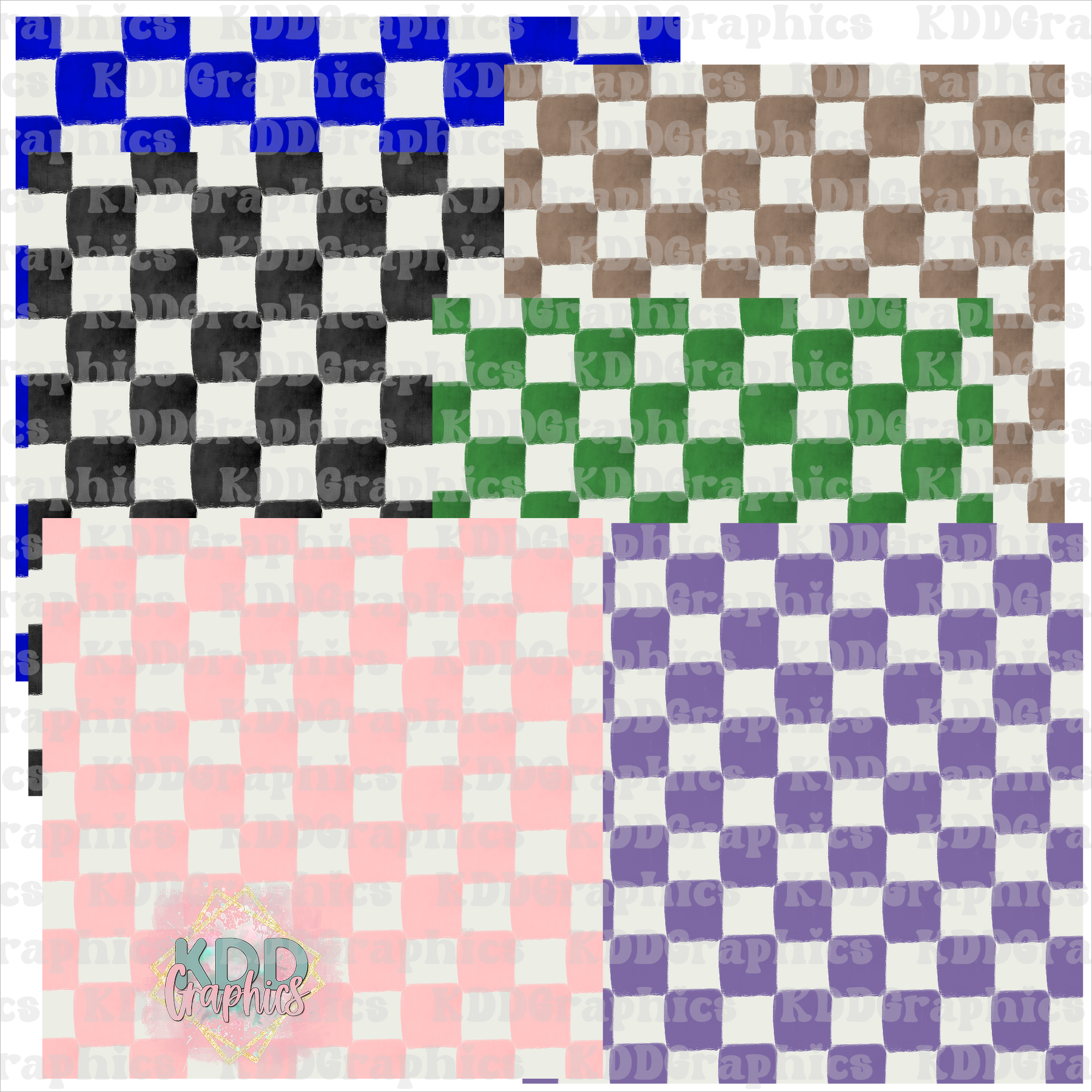 Distressed Checkered SEAMLESS Paper Bundle