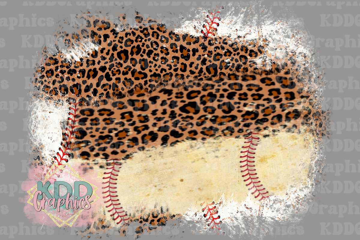 Distressed Cheetah Baseball Background - Baseball Design PNG