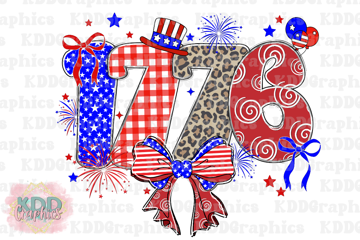 Doodle 1776 - 4th of July PNG