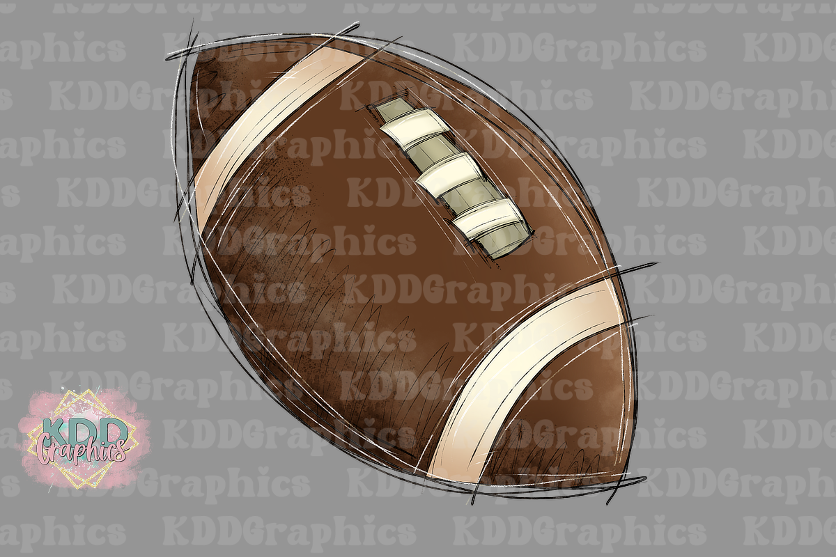 Doodle Grunge Football PNG