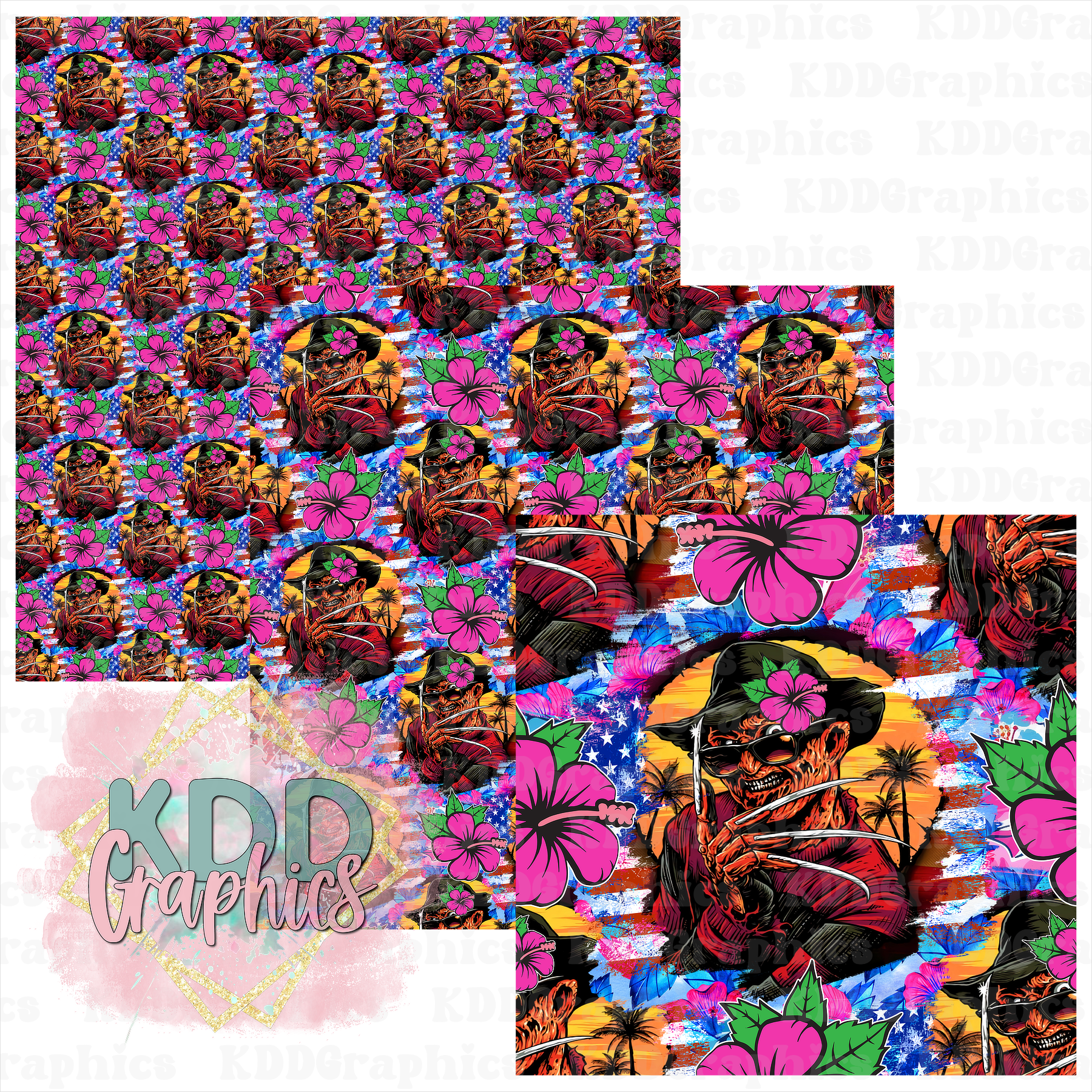 Halloween Horror Floral SEAMLESS Paper