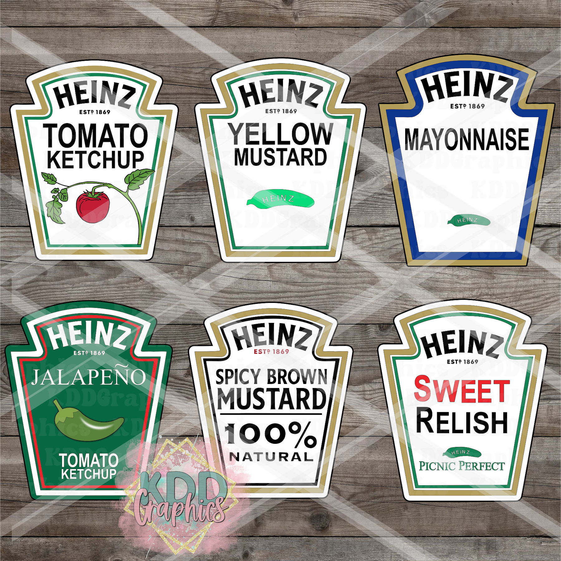 Heinz Condiment Bundle Ketchup Mustard Mayo Relish PNG