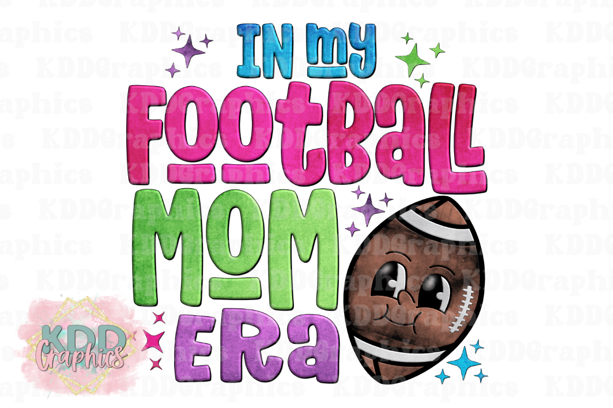Neon In My Football Mom Era - Football PNG