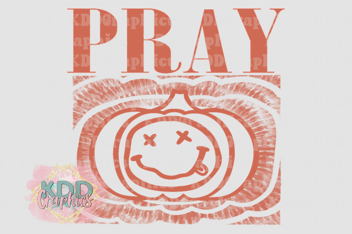 Pray Nirvana Smiley Face Pumpkin - Fall PNG