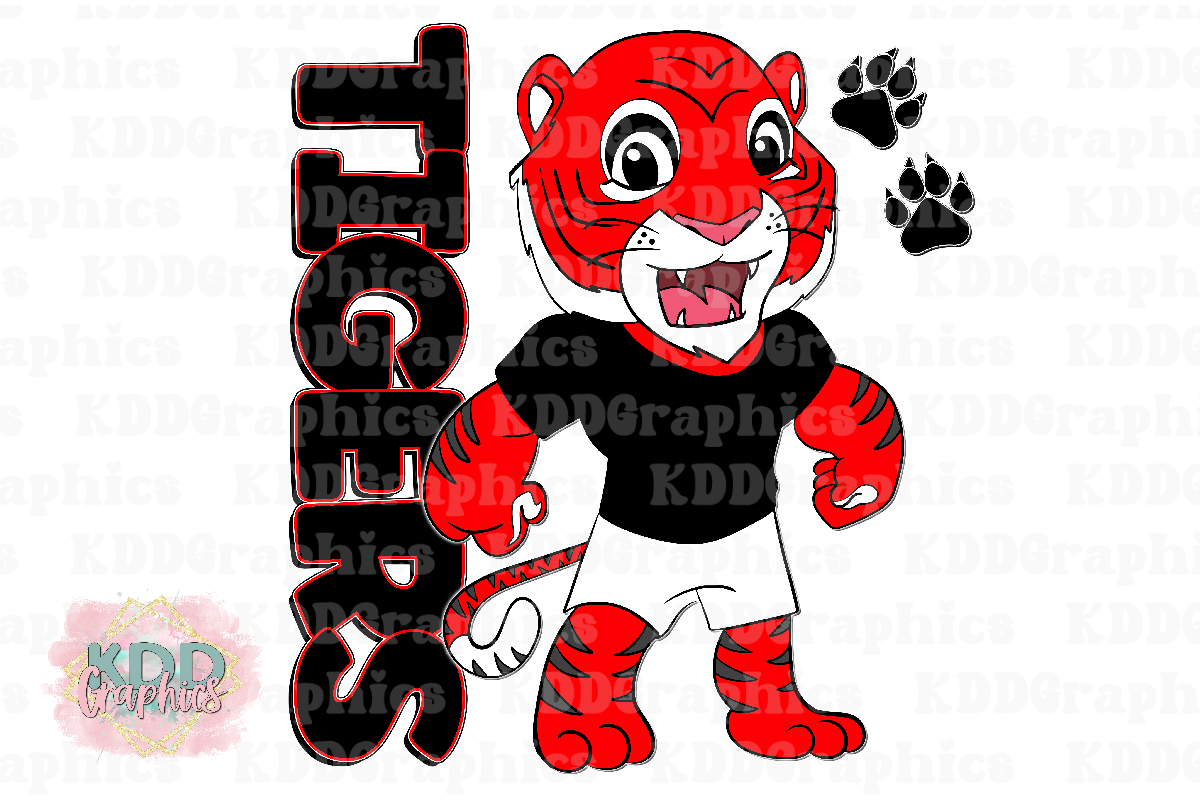 Preppy Tiger Mascot PNG