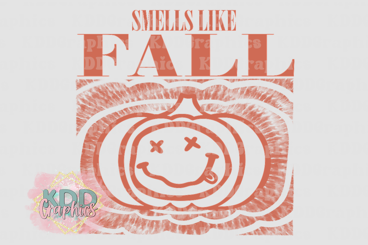 Smells Like Fall Nirvana Smiley Face Pumpkin - Fall PNG