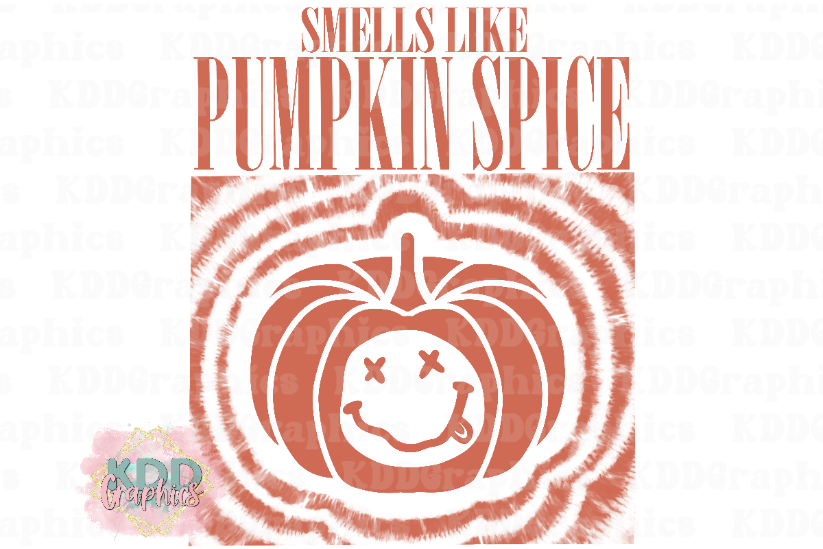 Smells Like Pumpkin Spice Nirvana Smiley Face Pumpkin - Fall PNG