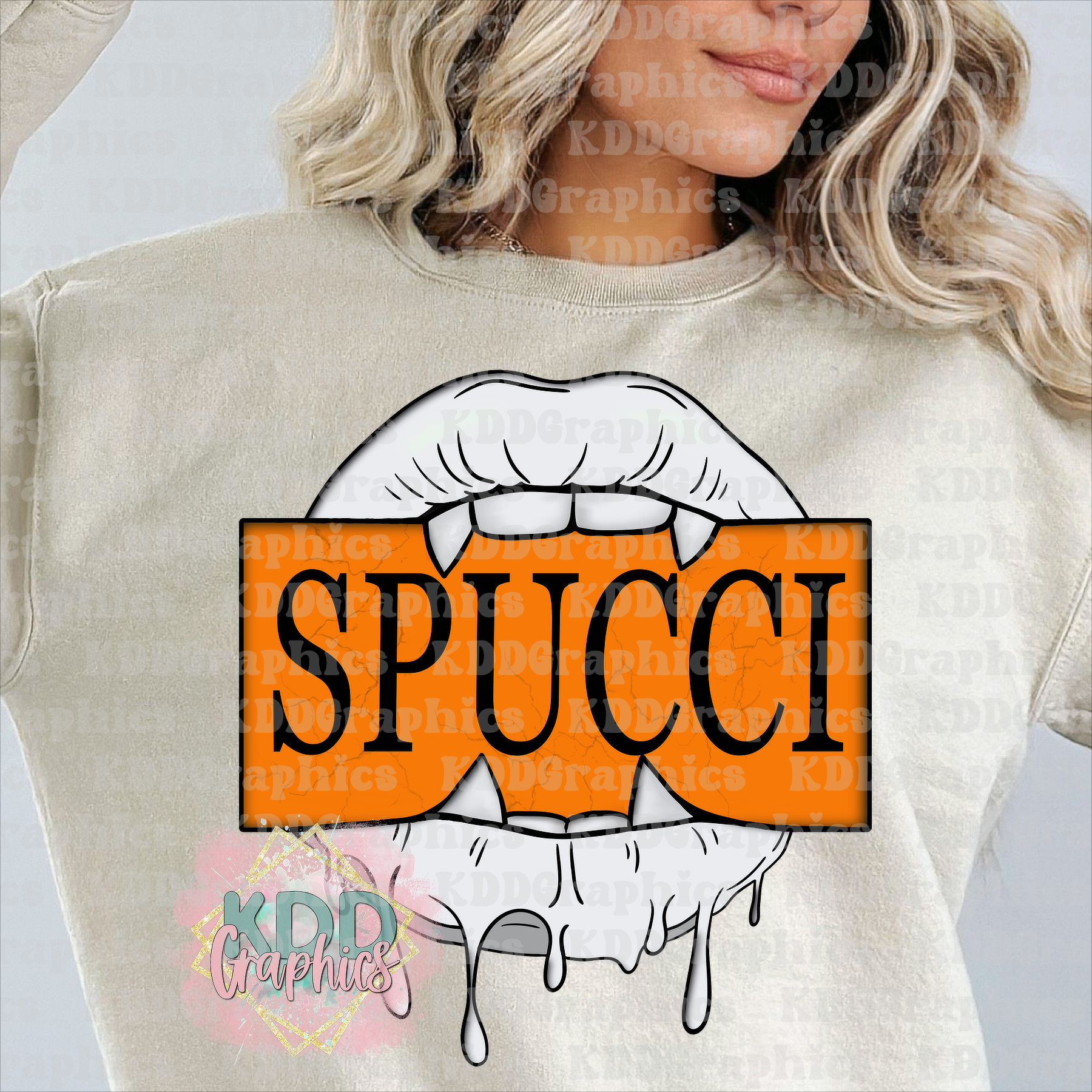 Spucci Fang Drip Mouth Halloween- PNG