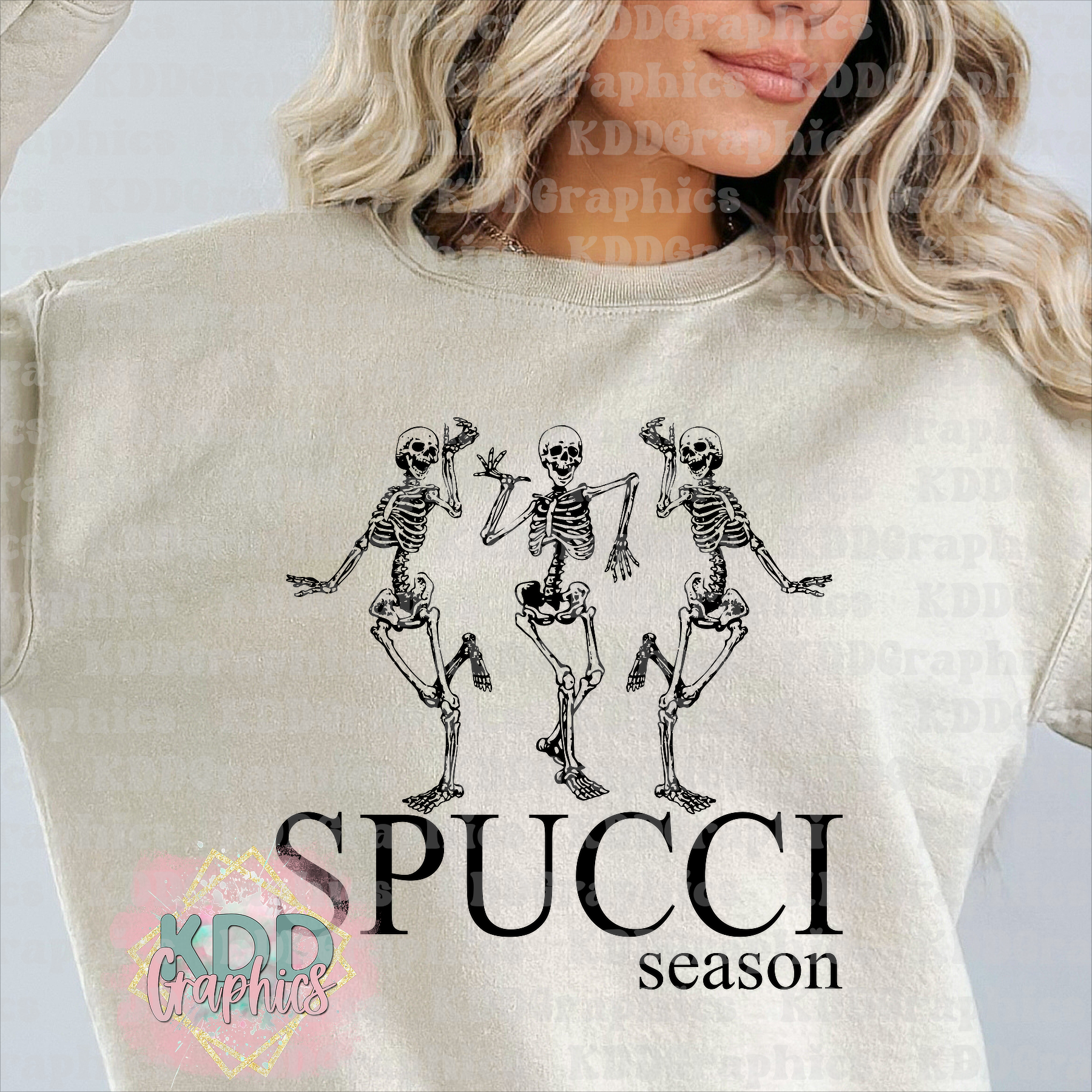 Spucci Season Dancing Skeletons - Skelly Halloween- PNG