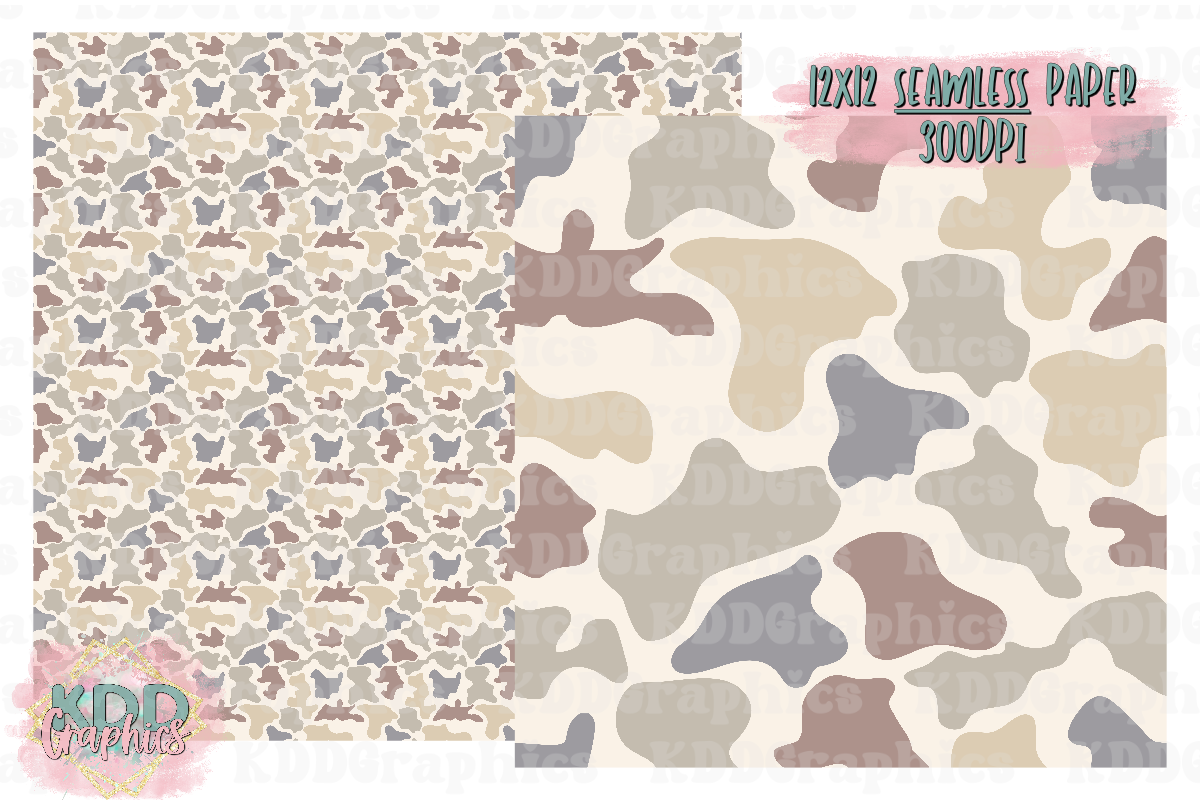 Tan Brown Duck Camo SEAMLESS Paper