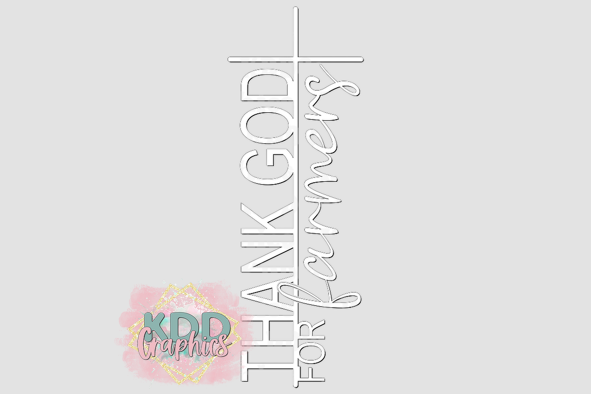 Thank God For Farmers - Cross - Religious Design PNG